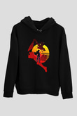 Attack On Titan Baskılı Unisex Siyah Hoodie