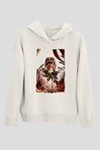 Attack On Titan Baskılı Unisex Siyah Hoodie