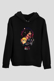 Attack On Titan Baskılı Unisex Siyah Hoodie