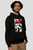 Attack On Titan Baskılı Unisex Siyah Hoodie