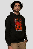 Attack On Titan Baskılı Unisex Siyah Hoodie