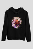 Attack On Titan Baskılı Unisex Siyah Hoodie