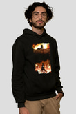 Attack On Titan Baskılı Unisex Siyah Hoodie
