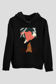 Attack On Titan Baskılı Unisex Siyah Hoodie