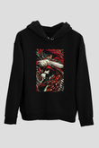 Attack On Titan Baskılı Unisex Siyah Hoodie