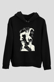 Attack On Titan Baskılı Unisex Siyah Hoodie