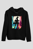 Attack On Titan Baskılı Unisex Siyah Hoodie