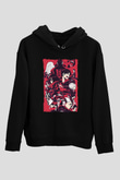 Attack On Titan Baskılı Unisex Siyah Hoodie