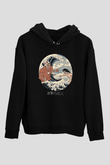 Attack On Titan Baskılı Unisex Siyah Hoodie