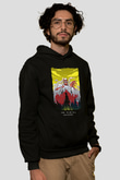 Attack On Titan Baskılı Unisex Siyah Hoodie