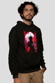 Attack On Titan Baskılı Unisex Siyah Hoodie