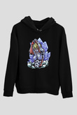 Attack On Titan Baskılı Unisex Siyah Hoodie