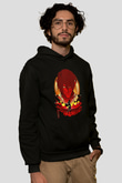 Attack On Titan Baskılı Unisex Siyah Hoodie