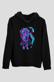 Attack On Titan Baskılı Unisex Siyah Hoodie
