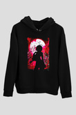 Attack On Titan Baskılı Unisex Siyah Hoodie
