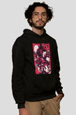 Attack On Titan Baskılı Unisex Siyah Hoodie