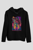 Attack On Titan Baskılı Unisex Siyah Hoodie