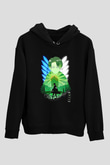 Attack On Titan Baskılı Unisex Siyah Hoodie