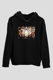 Attack On Titan Baskılı Unisex Siyah Hoodie
