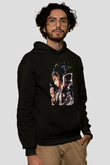 Attack On Titan Baskılı Unisex Siyah Hoodie
