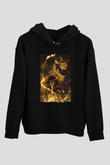 Attack On Titan Baskılı Unisex Siyah Hoodie