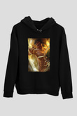 Attack On Titan Baskılı Unisex Siyah Hoodie