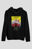 Attack On Titan Baskılı Unisex Siyah Hoodie