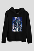 Attack On Titan Baskılı Unisex Siyah Hoodie