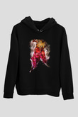 Attack On Titan Baskılı Unisex Siyah Hoodie