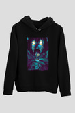 Attack On Titan Baskılı Unisex Siyah Hoodie