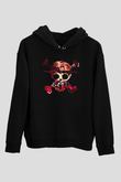 Attack On Titan Baskılı Unisex Siyah Hoodie