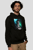 Attack On Titan Baskılı Unisex Siyah Hoodie