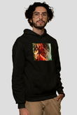 Attack On Titan Baskılı Unisex Siyah Hoodie