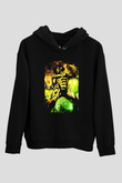 Attack On Titan Baskılı Unisex Siyah Hoodie