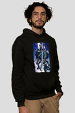Attack On Titan Baskılı Unisex Siyah Hoodie