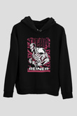 Attack On Titan Baskılı Unisex Siyah Hoodie