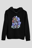 Attack On Titan Baskılı Unisex Siyah Hoodie