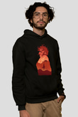 Attack On Titan Baskılı Unisex Siyah Hoodie