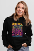 Attack On Titan Baskılı Unisex Siyah Hoodie