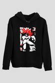 Attack On Titan Baskılı Unisex Siyah Hoodie