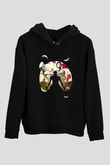 Attack On Titan Baskılı Unisex Siyah Hoodie