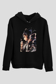Attack On Titan Baskılı Unisex Siyah Hoodie