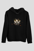 Attack On Titan Baskılı Unisex Siyah Hoodie