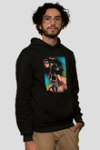Attack On Titan Baskılı Unisex Siyah Hoodie