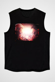 Attack On Titan Baskılı Unisex Siyah Kolsuz Tişört - Tshirt