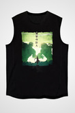 Attack On Titan Baskılı Unisex Siyah Kolsuz Tişört - Tshirt