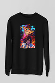Attack On Titan Baskılı Unisex Siyah Sweatshirt