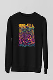 Attack On Titan Baskılı Unisex Siyah Sweatshirt