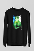 Attack On Titan Baskılı Unisex Siyah Sweatshirt