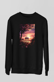 Attack On Titan Baskılı Unisex Siyah Sweatshirt